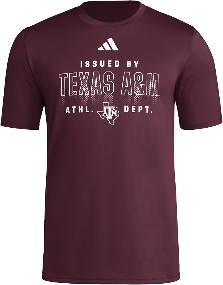 adidas Men's Texas A&m University Pre-Game T-Shirt