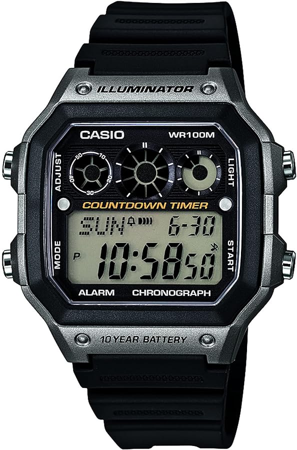 Casio Men's AE-1300WH-8AVCF Illuminator Digital Display Quartz Black Watch