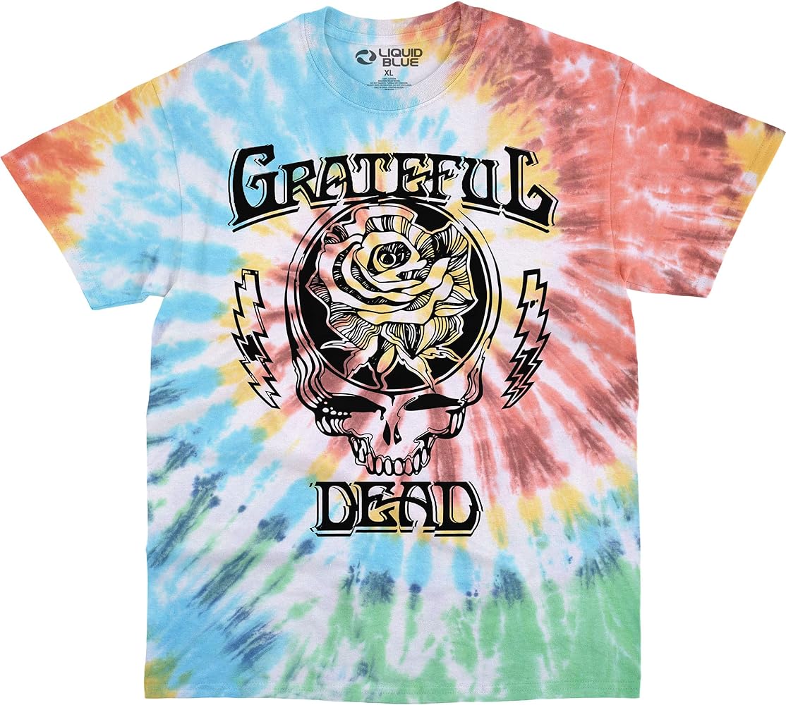 Liquid Blue Men's Standard Grateful Dead Roosevelt Steal Your Face Rose