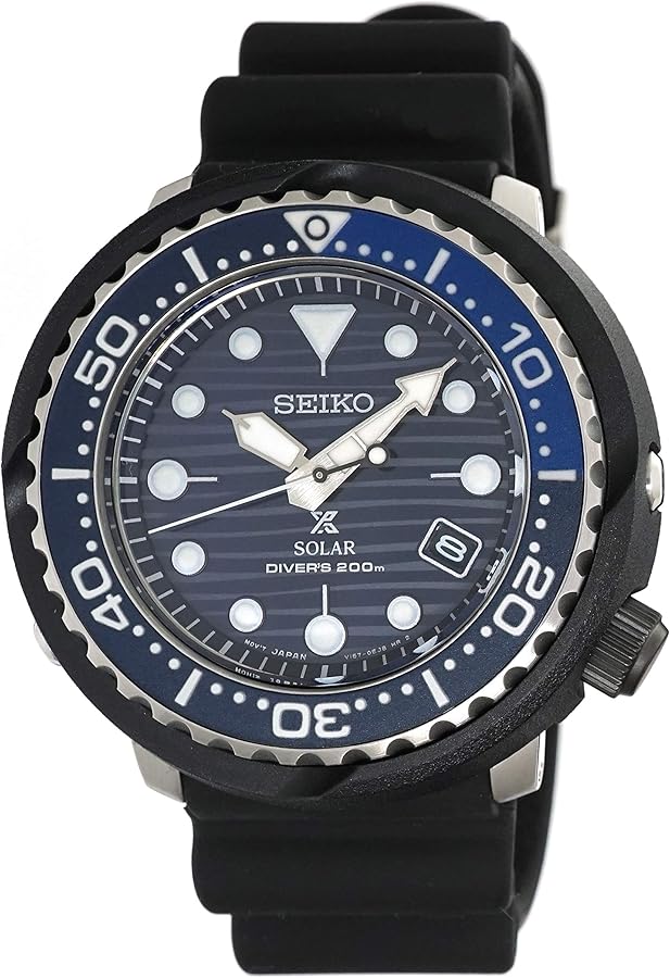 “Save The Ocean” Sports Solar Tuna Diver's 200M Blue Dial Watch SNE518P1