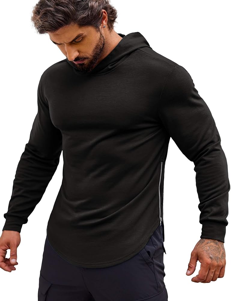 COOFANDY Men's Workout Sweatshirts Long Sleeve Muscle Fit Athletic Gym Hoodies Pullover