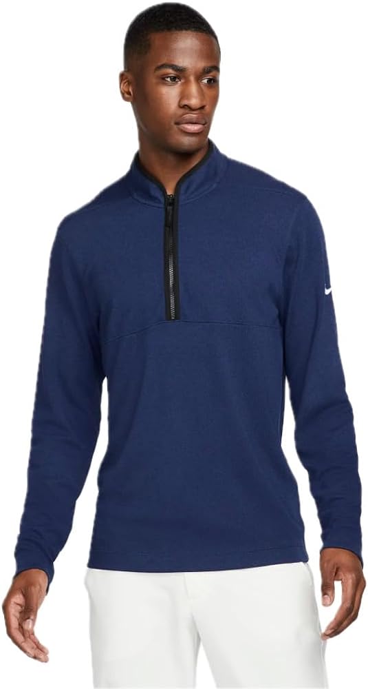 Nike Men's Dri-FIT Victory Half-Zip Golf Top, College Navy/Black/White, M Regular US