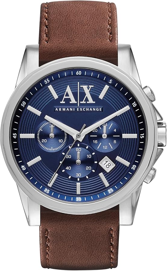 AX Armani Exchange Chronograph Watch for Men with Leather, Stainless Steel or Silicone Band