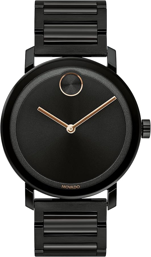 Movado Bold Evolution Men's Swiss Qtz Stainless Steel and Bracelet Casual Watch, Color: Black (Model: 3600752)