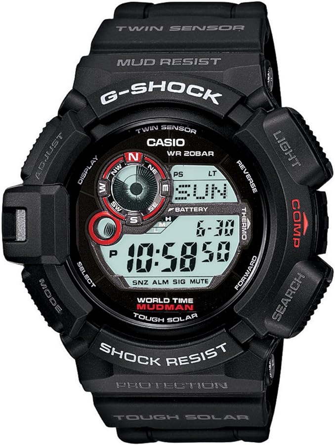 Casio Men's G9300-1 Mudman G-Shock Shock Resistant Multi-Function Sport Watch