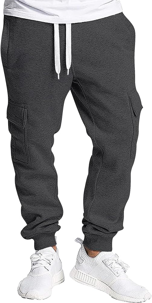 Southpole Men's Active Fleece & Tech Woven Cargo Jogger Pants