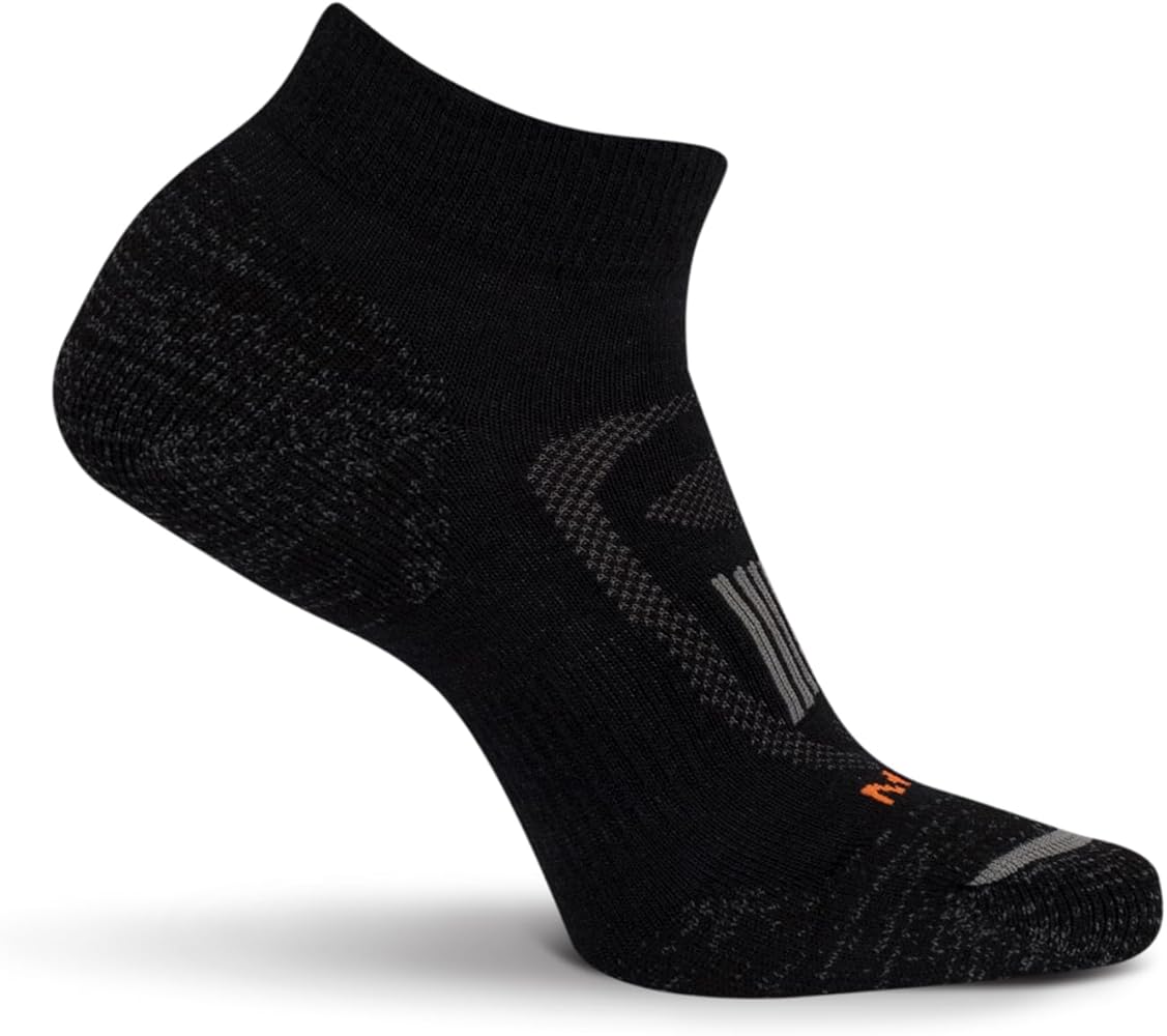 Merrell Men's and Women's Zoned Cushioned Wool Hiking Ankle Socks-Breathable Arch Support