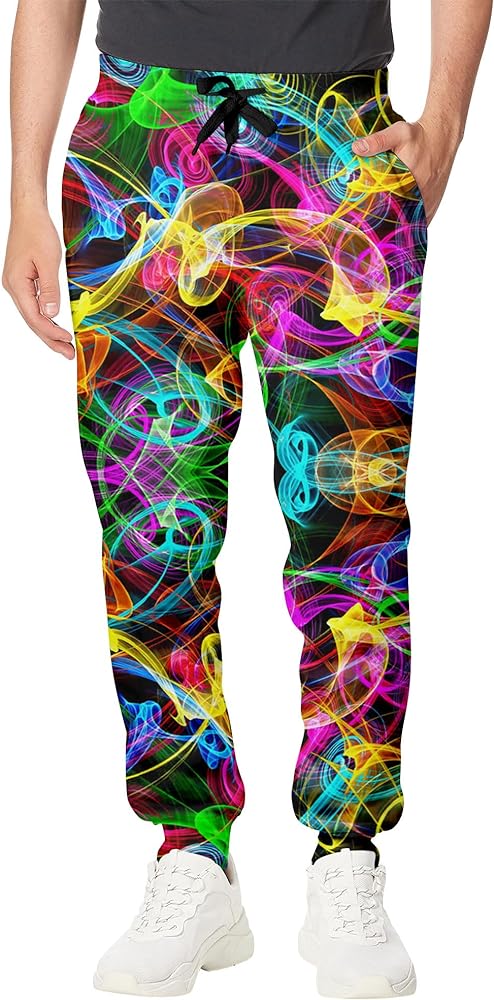 Goodstoworld Mens Cool Joggers Pants 3D Novelty Casual Sweatpants with Drawstring