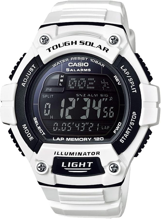 Casio W-S220 Watch, Casio Collection, White, 1個, Newest Model