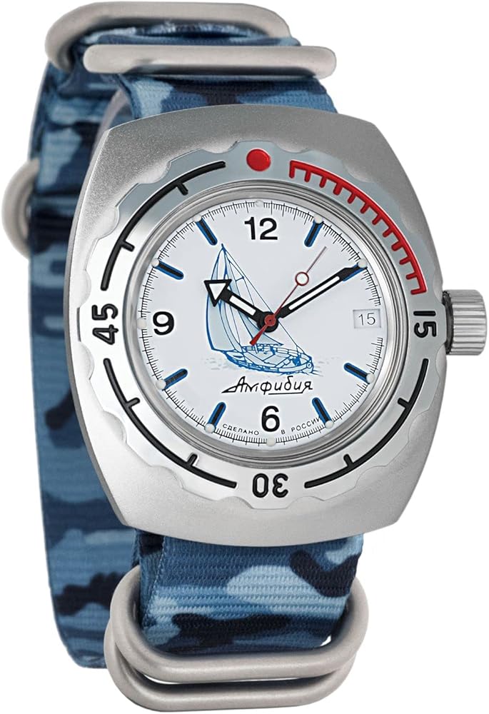 Vostok Amphibian 120 Yacht Sailing Automatic Self-Winding Russian Military Wristwatch #120615