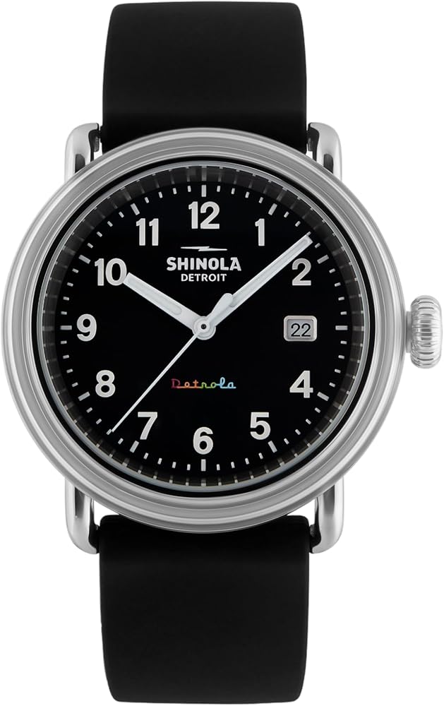 Shinola Detrola Unisex The Prism Break S0120230578 Black Dial Black Silicone Strap Watch 38mm