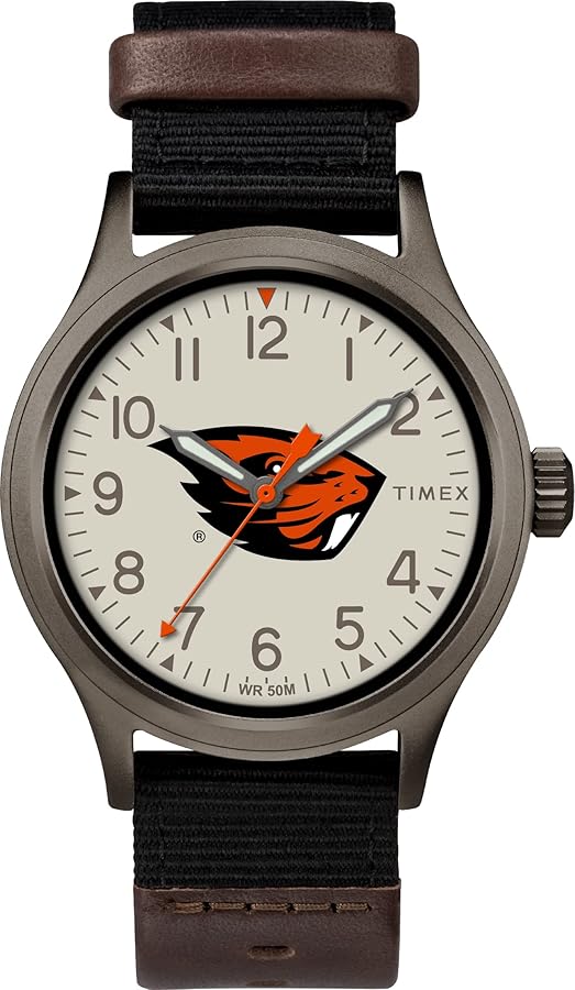 Timex Tribute Men's Collegiate Pride 40mm Watch - Oregon State Beavers with Black Fastwrap Strap