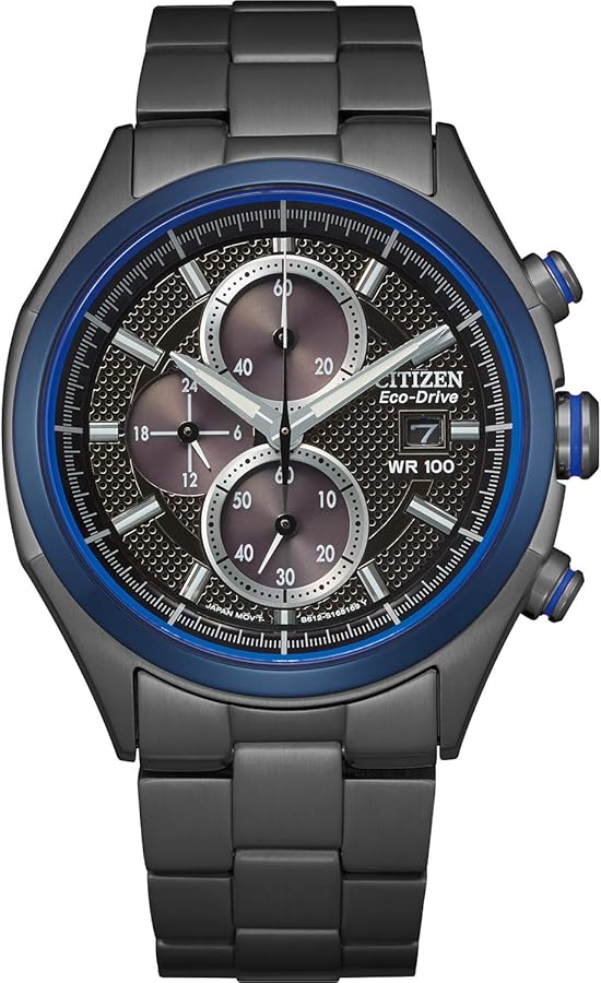 Citizen Men's Sport Causal Eco-Drive Chronograph Watch, 12/24 Hour Time, Date