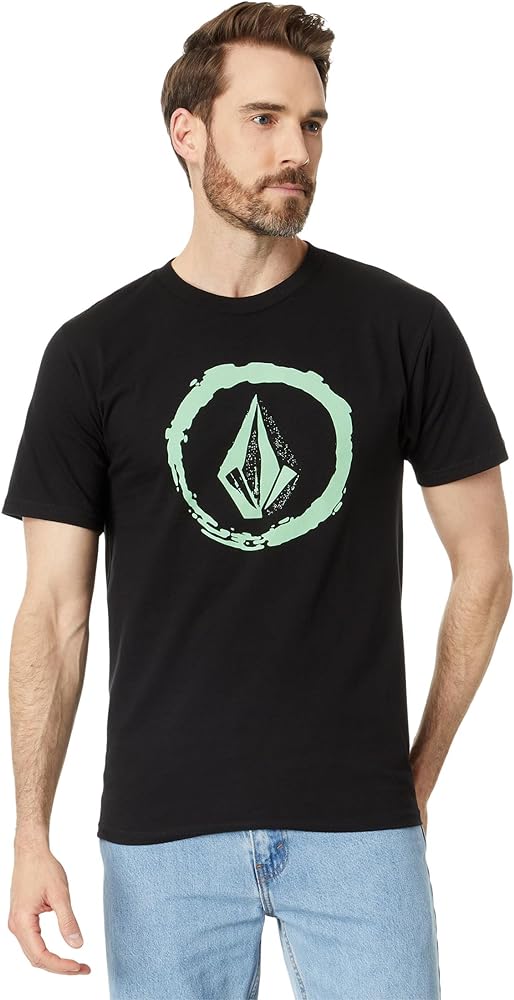 Volcom Men's Crisp Stone Short Sleeve Tee, Black