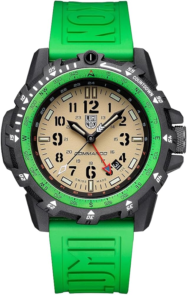 Luminox - Commando Raider XL.3337 - Mens Watch 42mm - Military Watch in Green Date Function - 200m Water Resistant - Sapphire Glass - Mens Watches - Made in Switzerland