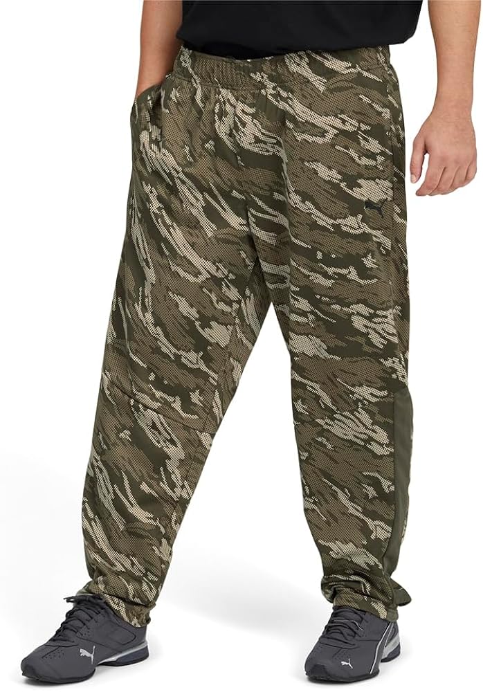 Puma Men's Big & Tall Contrast Pants 2.0 BT, Grape Leaf/Camo, LT