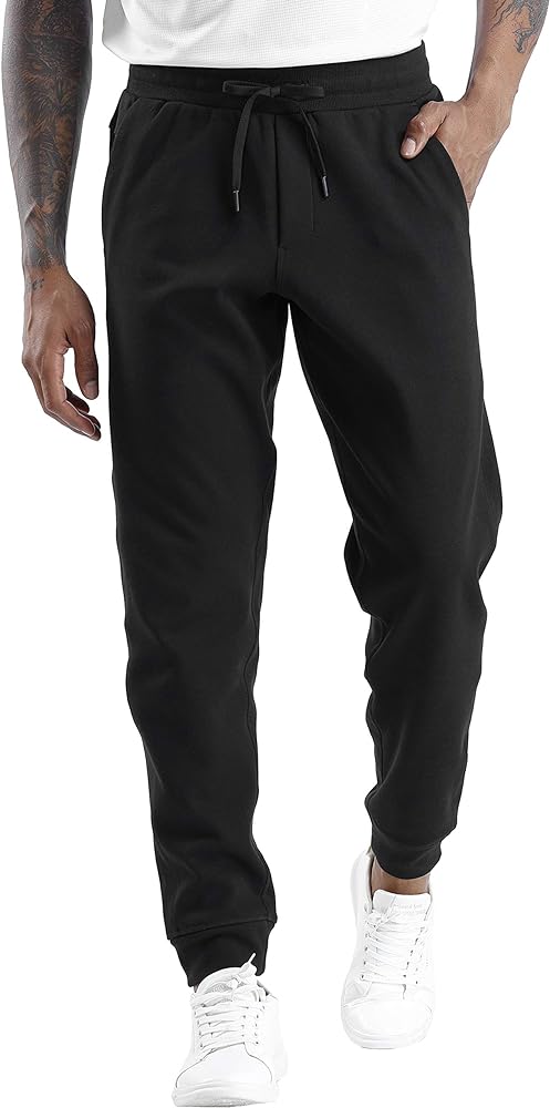 THE GYM PEOPLE Mens' Fleece Joggers Pants with Deep Pockets in Loose-fit style