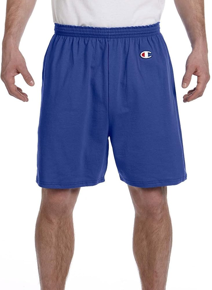 Champion 6 oz. Cotton Gym Short, Large, Royal Blue