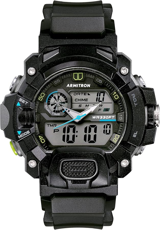 Armitron Sport Men's Analog-Digital Chronograph Resin Strap Watch, 20/5477