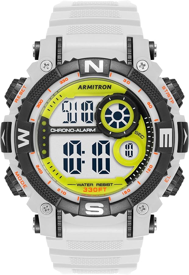 Armitron Sport Men's Digital Chronograph Resin Strap Watch, 40-8284