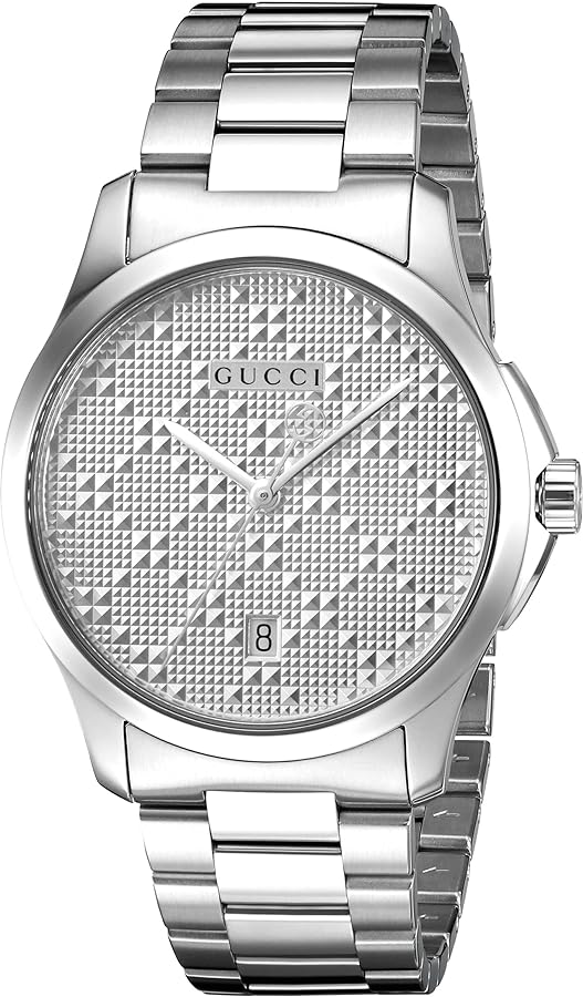 Gucci Swiss Quartz Stainless Steel Dress Silver-Toned Men's Watch(Model: YA126459)