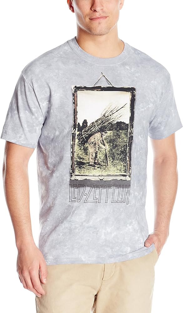 Liquid Blue Men's Led Zeppelin Man With Sticks Short Sleeve T-Shirt