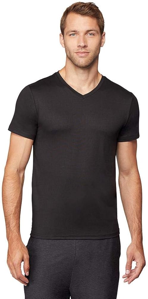 32 DEGREEES Men's Cool Classic VNeck T-Shirt | Anti-Odor | 4-Way Stretch | Moisture Wicking