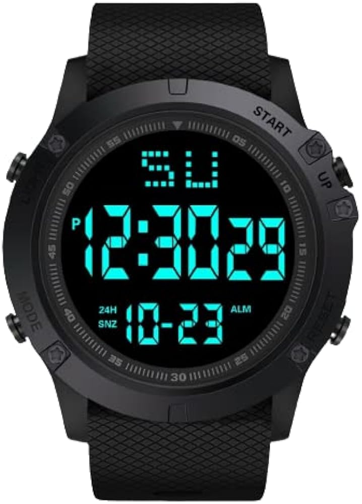 Waterproof Digital Sports Watch Military Tactical LED Backlight Wristwatch Men