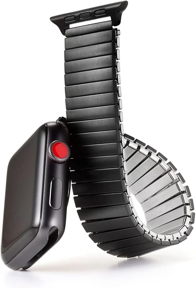 Twist-O-Flex stainless steel expansion watchband options compatible for use 38/40/41 and the 42/44/45 Apple watch series 1,2,3, 4,5 6, 7 and 8