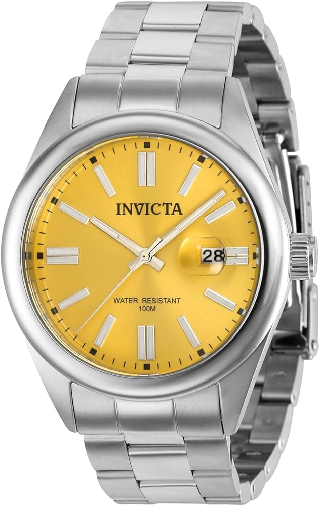 Invicta Pro Diver Quartz Yellow Dial Men's Watch 38453