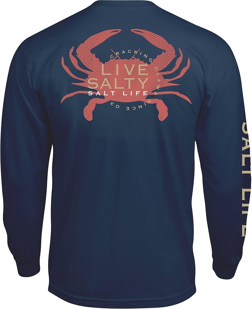 Salt Life Men's Chesapeake Life Long Sleeve Crew Neck Tee