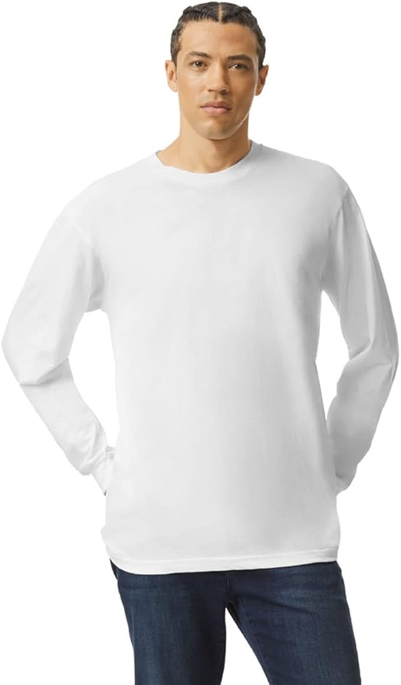 American Apparel Men's Fine Jersey Crewneck Long Sleeve T-Shirt