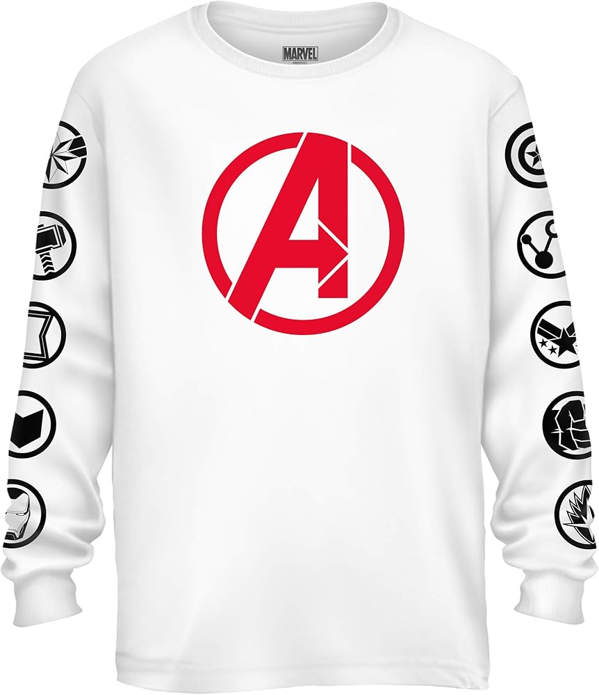 Marvel Avengers Endgame Logo Symbol Captain America Graphic Longsleeve T-Shirt