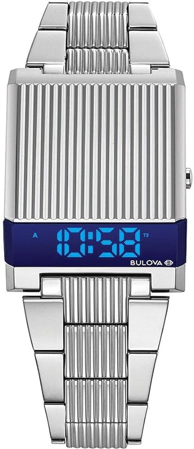 Bulova Mens Archive Series LED Computron Stainless Steel Watch