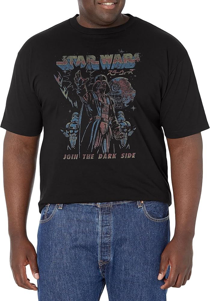 STAR WARS Vader Kanji Men's Tops Short Sleeve Tee Shirt