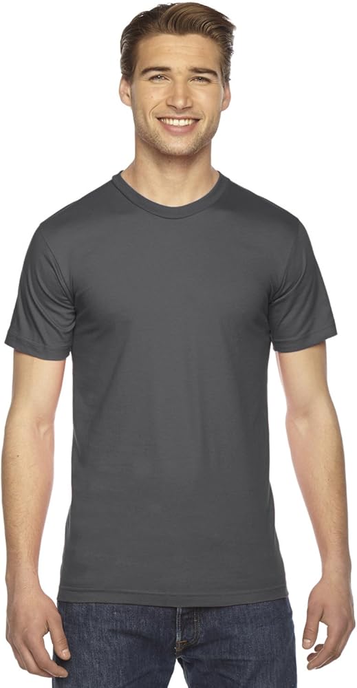 American Apparel Unisex Fine Jersey Short-Sleeve T-Shirt M ASPHALT