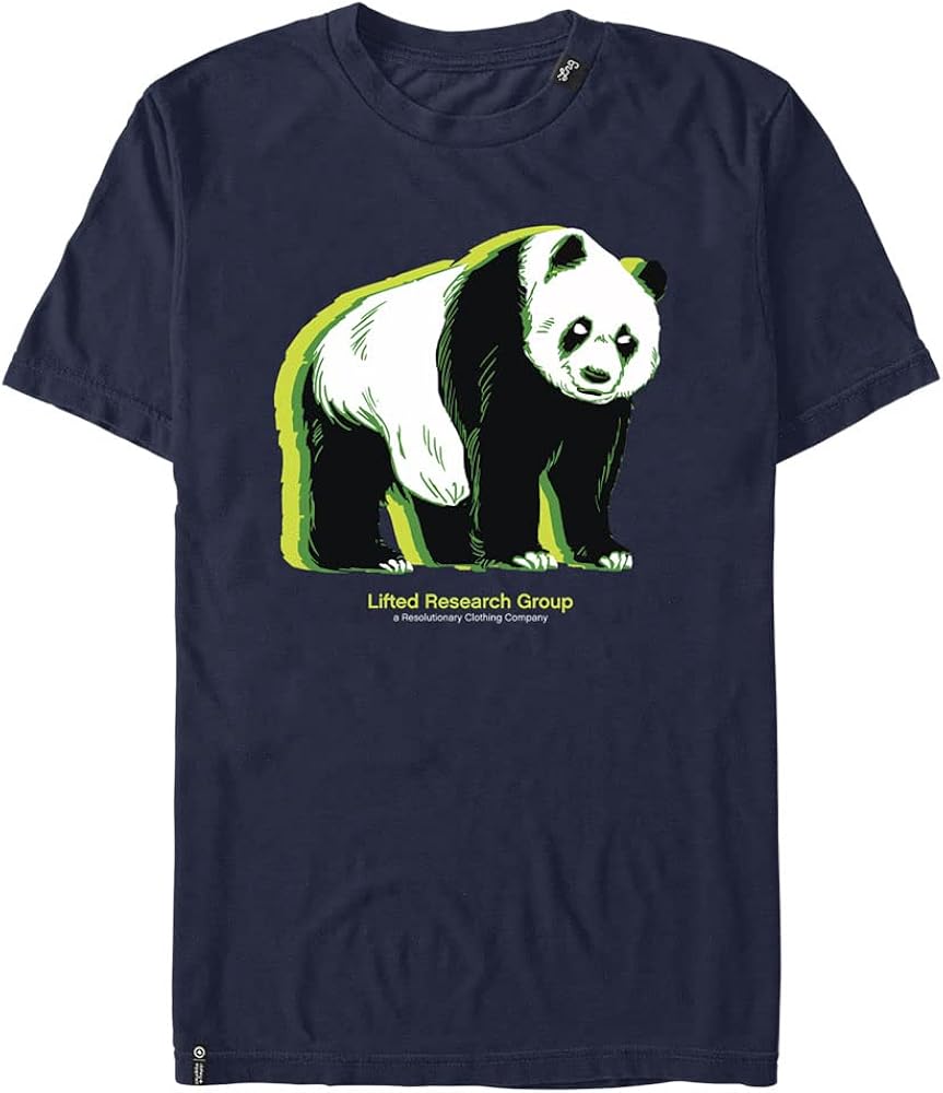 LRG Lifted Research Group Wavy Panda Young Men's Short Sleeve Tee Shirt