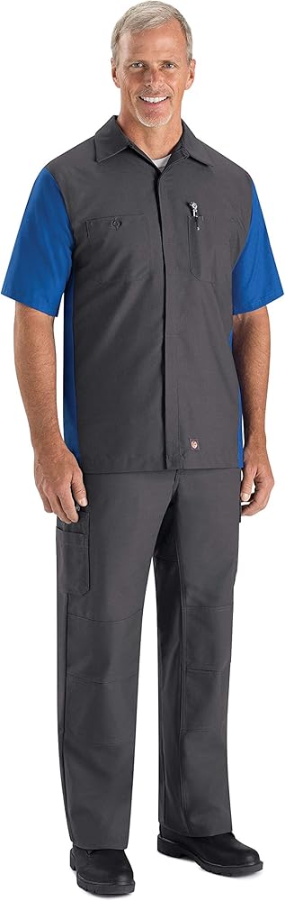 Red Kap Men's Ripstop Crew Shirt, Short Sleeve