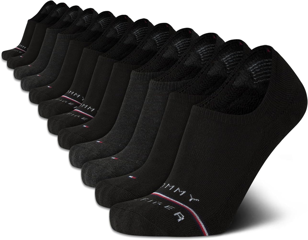 Tommy Hilfiger Men's Athletic Socks - Cushion No Show Socks (12 Pack)