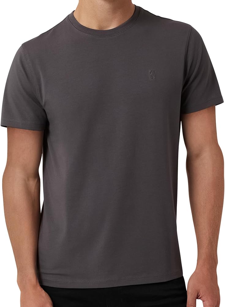 DKNY Mens T-Shirts - Luxury Men's T-Shirts | Classic Fitted Short Sleeve Crew Neck T-Shirts for Men | Plain Tshirts for Men