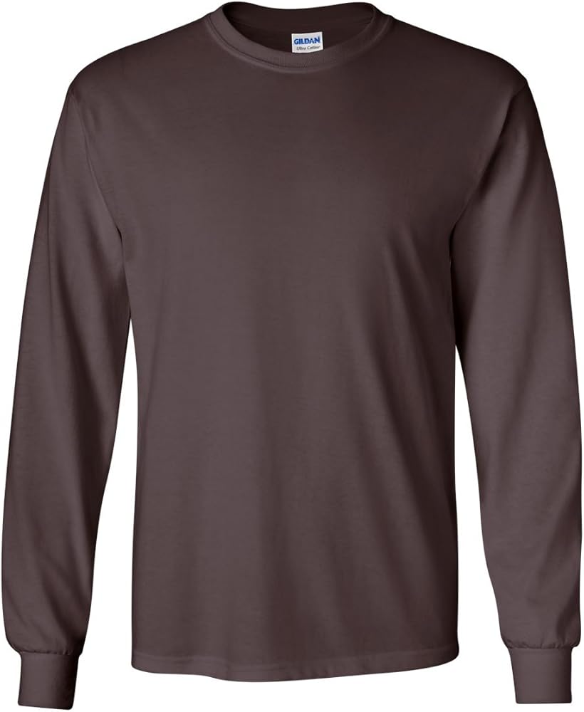 Gildan Ultra Cotton 6 oz. Long-Sleeve T-Shirt (G240)- DARK CHOCOLATE,4XL