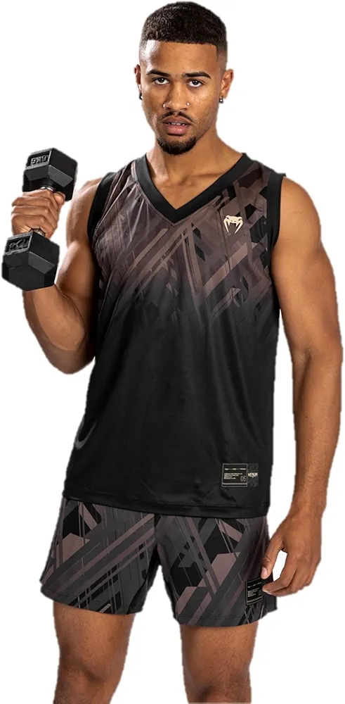 Venum Men's Tecmo 2.0 Dry Tech Tank Top-Black/Brown