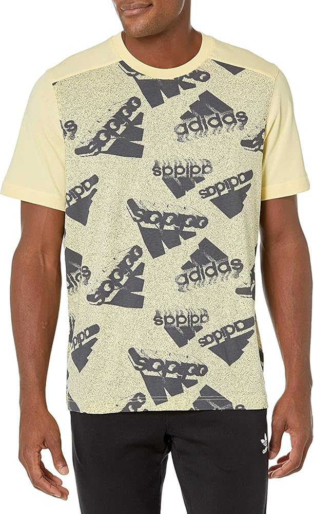 adidas Men's Essentials Brandlove All Oversize Logo Tee