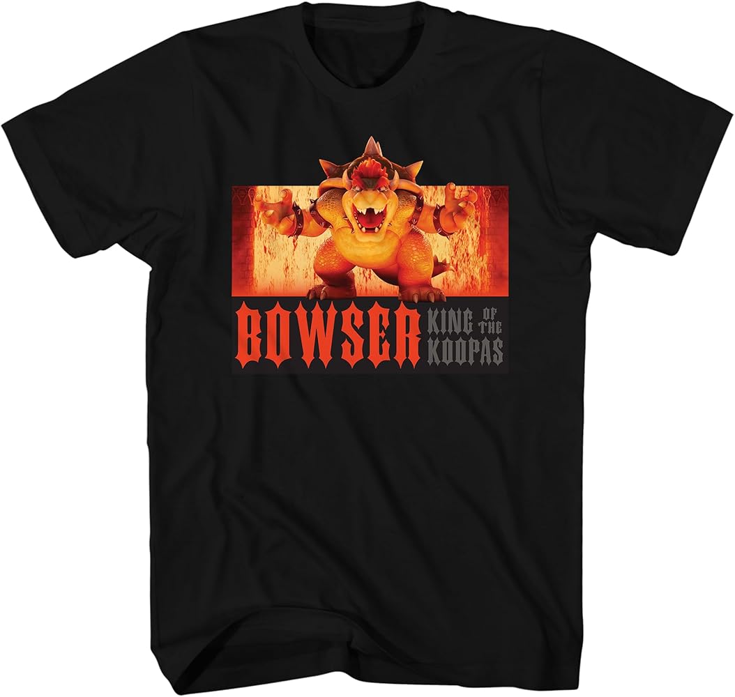 Super Mario Nintendo Bowser Fire King Koopa Adult T-Shirt