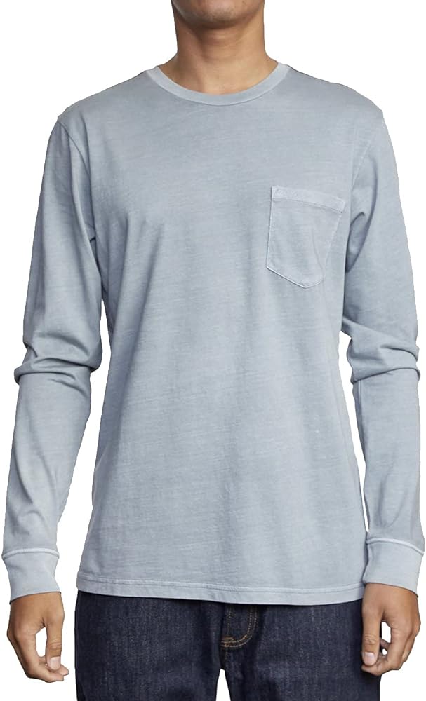 RVCA Men's PTC Pigment Long Sleeve Crew Neck Pocket T-Shirt