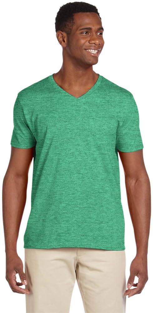 Gildan Men's Softstyle Preshrunk Heather V-Neck T-Shirt