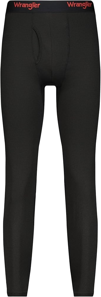 Wrangler - Mens Thermal Underwear Pants (Black) Long Johns for Men