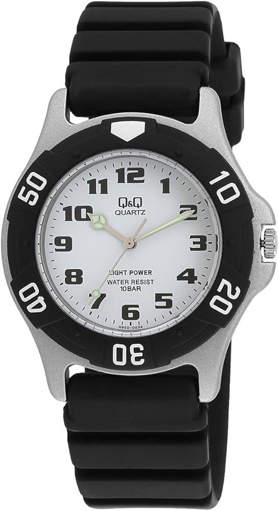 Q&Q Regular Analog White Dial Men's Watch - H950J003