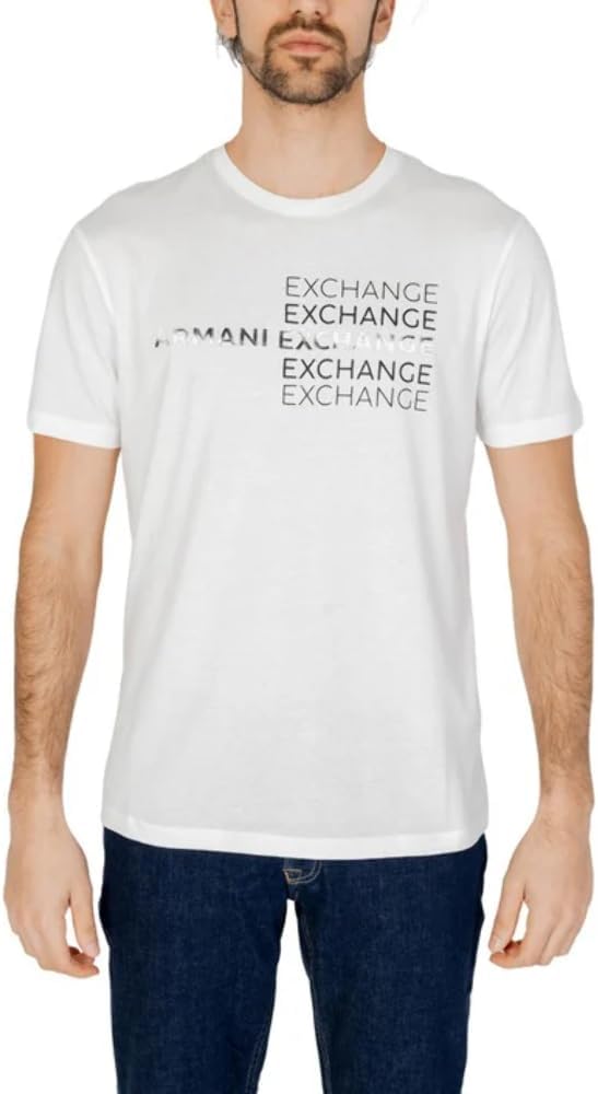 Armani Exchange Men's Regular Fit Cotton Repeat Logo Tee