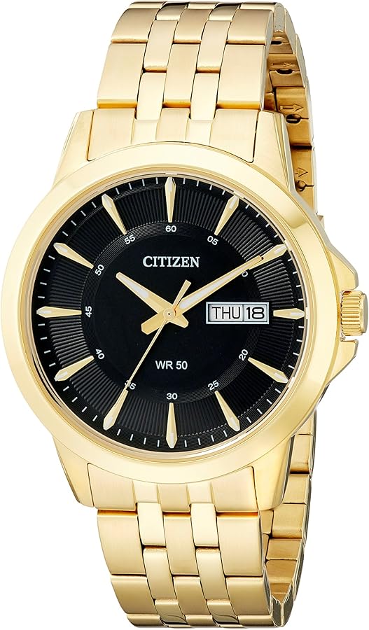 Citizen Quartz Mens Watch, Stainless Steel, Classic, Gold-Tone (Model: BF2013-56E)